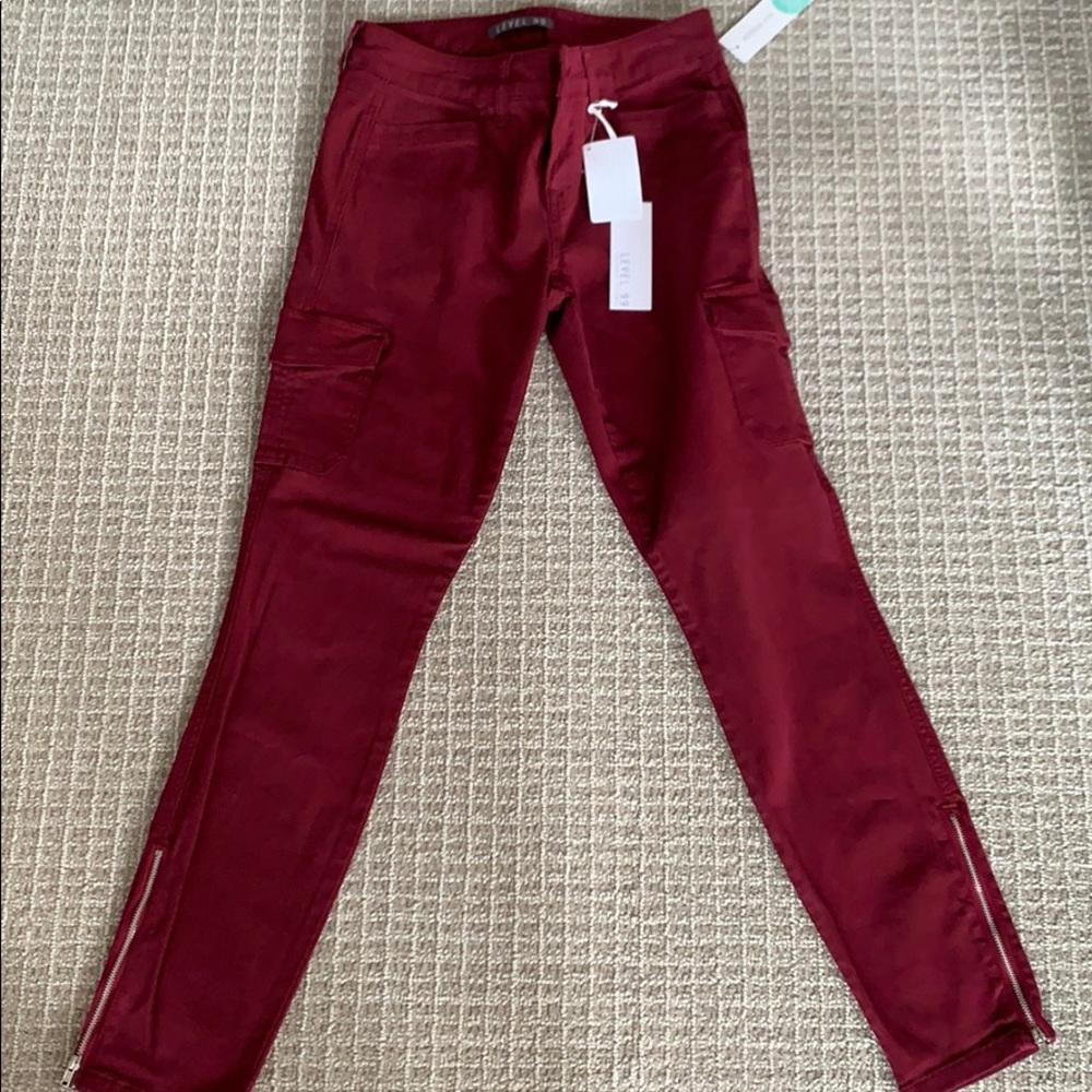 Burgundy Skinny Pants